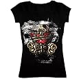 Stylish Pink Rock Print T-shirt