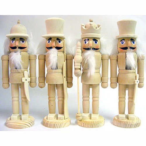 Darice DIY Crafts Unfinished 8inch Wood Nutcracker with Painted Face