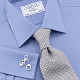 Charles Tyrwhitt Blue Pinpoint Classic Dress Shirt (Single Cuff)