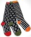 Girl's Three Piece Stars, Stripes, and Circles Missmatched Knee High Socks by LittleM...