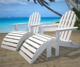 PolyWood Classic Adirondack and Ottoman Pair