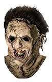 Rubie's Costume Co Texas Chainsaw Massacre Costume with Leather Face Deluxe Overhead Mask, Gray, One Size