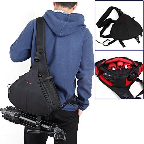 Ciara2016u DSLR Camera shoulder bag,Camera Sling Backpack with Rain Cover Suitable for Canon, Nikon, Sony, Olympus,Pentax models