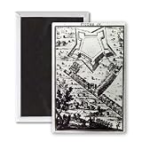 Figure IV, from 'Les Travaux de Mars, ou.. - 3x2 inch Fridge Magnet - large magnetic button - Magnet