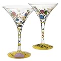 Happy Birthday Martini Glass Set of 2