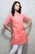 Mandarin Collar Spun Cotton Tunic