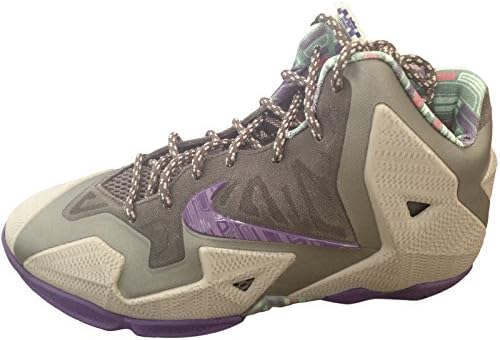 Nike LeBron 11 XI "Terracotta Warrior" Basketball Shoes Grey/Purple 621712-003 (4.5Y)