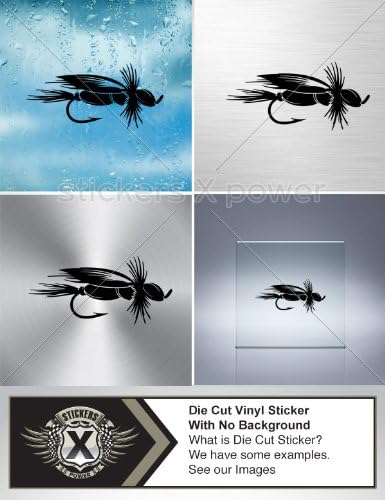 Decal Sticker Fly Fishing Boat Wall Art Decor Car Window Mobile Size: 5 X 2.4 Inches Black