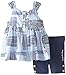 Calvin Klein Baby-Girls Infant Printed Top with Navy Bermuda Shorts