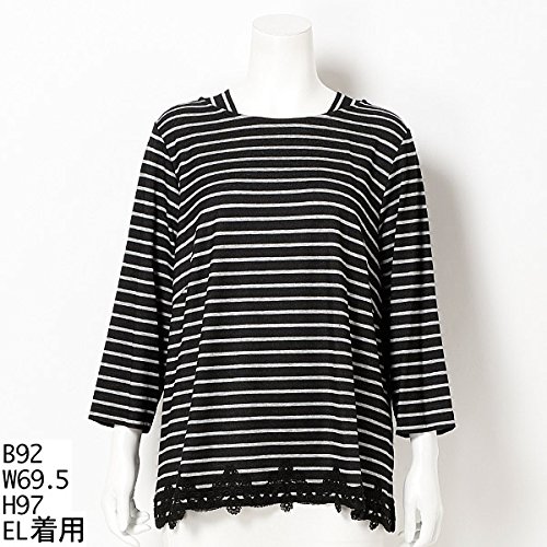 フィットミーモア（Fitme Moi） 全2色【3L～対応】シンプルなルーチェルブライトのボーダーカットソーTシャツ