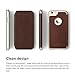 iPhone 6S Case, elago® [Leather Flip][Brown/Champagne Gold] - [Card Slot][Screen Protection][Premium Hybrid Construction] – for iPhone 6/6S