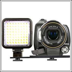 64-LED Video Camera Light for Canon EOS 5D 7D 50D 60D 550D 600D,Nikon D7000,D300,D5000,D3000,D3100,Olympus EP-2 EPL-2,Panasnic LX5, GF-1,GF-2,Pentax,Fuji Sony alpha & Nex-5 DSLR/SLR & Camcorders.