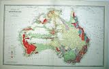 1886 GEOLOGICAL MAP AUSTRALIA ATLAS FORMATIONS VICTORIA