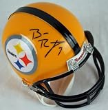 BEN ROETHLISBERGER SIGNED AUTOGRAPHED MINI HELMET PITTSBURGH STEELERS