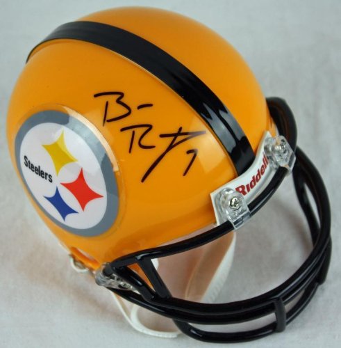BEN ROETHLISBERGER SIGNED AUTOGRAPHED MINI HELMET PITTSBURGH STEELERS