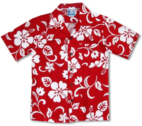 Classic Hibiscus Boy's Hawaiian Aloha Shirt