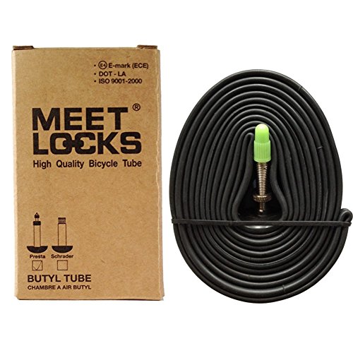MEETLOCKS®700x38/45C Road Bike Inner Tube, Presta or Schrader, Durable Butyl Tube, Standard 32mm Presta or Schrader Valve with Copper Stem, Fits 700x38-45mm Road Tire, Reliable Inner Tube for Road Cycling, Training and Commuting(1pcs pack/2pcs pack/4pcs pack)