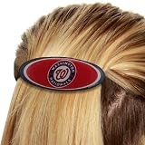MLB Washington Nationals Ladies Oval Barrette - Black