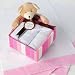 Honey Bear Sweet Baby Girl Gift Set with Three Embroidered Burp Cloths and Charming Keepsake Box (Se