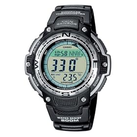 Casio Men's Quartz Watch with Grey Dial Digital Display and Black Resin Strap SGW-100-1VEF