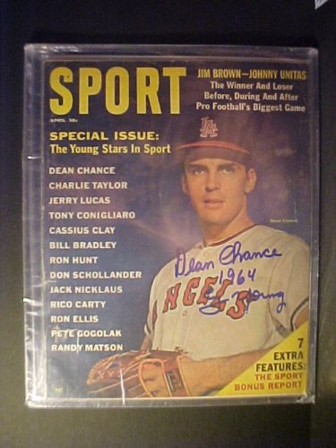 Dean Chance Los Angeles Angels Autographed April 1965 Sport Magazine