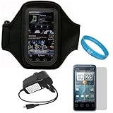Black Durable Neoprene Exercise Sports Workout Armband with Adjustable Velc ....