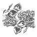 Jewelry : Sterling SIlver Bold Hearts & Roses Hinged Cuff Bracelet - Artisan Handcrafted in Mexico