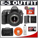 Olympus E-3 Digital SLR Camera with 12-60mm Zuiko Digital ED f/2.8-4.0 SWD Lens + 8GB CF Memory Card + BLM-1 Battery + Case + Cameta Bonus Accessory Kit