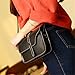 HN Vintage Purse Women Lady Leather Shoulder Crossbody Bags Clutch (Black)