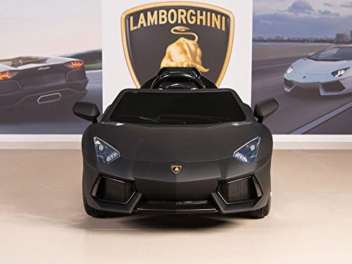 Black Lamborghini Aventador 12V Kids Ride On Battery Powered Wheels Car