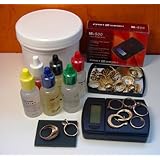 Portable Gold Test Kit- 6 Test Acids- 10k, 14k, 18k, 22k, Silver, & Platinum JSP Brand Test Acids + Test Stone + Fast Weigh MS-600 Scale