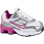Toddler's Nike Shox Turbo 8 (White-Coral/Chalk-Metallic/Silver-Vivid/Pink)