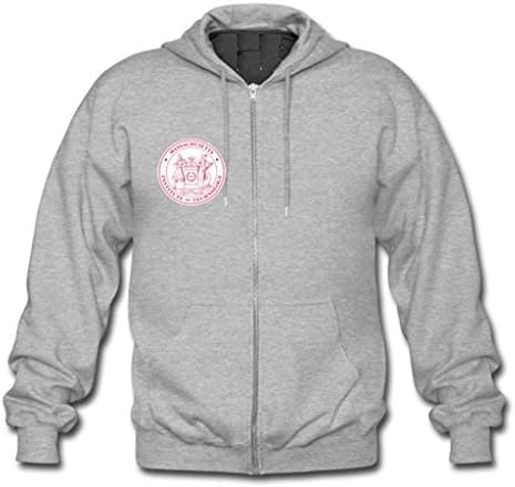 HuaTu Massachusetts Institute of Technology Youth Hoodie Zipped Up Small Grey