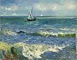 Van Gogh Sea at Saintes-Maries Wooden Jigsaw Puzzle