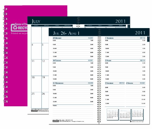 House of Doolittle Academic Weekly/Monthly Pocket Planner, 12 Months July 2012 to June 2013, 3.25 x 6.25-Inches, Monthly Indicators, Dark Pink, Recycled (HOD25505)