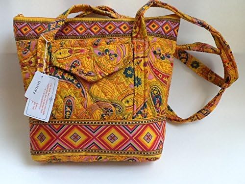 Holiday or Birthday Gift Orange Paisley Printed Quilted Purse for All Teens & Adults
