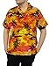 La Leela Hawaiian Shirt For Men Short Sleeve Front-Pocket Aloha Surf Orange