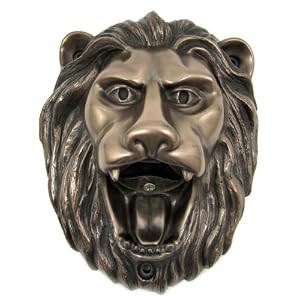 Bronzed Lion Wall Mounted Home Bar Bottle Opener Leo