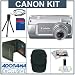 Canon Powershot A470 Digital Gray Camera Kit, with 2 GB SD Memory Card, Deluxe Carry Case, Mini Table Top Tripod, Neck Strap, Memory Card Wallet, Screen Protecters for LCD Screen, Cleaning Fluid with Cloth