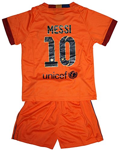 2014/2015 Lionel Messi 10 Away Barcelona Fc Football Soccer Kids Jersey & Short