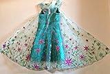American Vogue ANNA ELSA FROZEN FEVER Girl's Birthday Dress Costume (5-6 Years, Green)