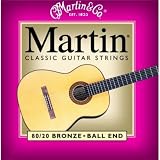 Martin M260 80/20 Bronze Ball End Classical Guitar Strings, Regular Tension