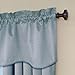 Eclipse Canova Modern Valance Rod Pocket Window Curtain for Kitchen or Bathroom, 42