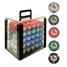 1000 10g Desert Sands Casino Poker Chips in Acrylic Carrier by 