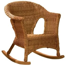 All weather Wicker look Rocking Chair, 31Hx26W, ANTIQUE by 