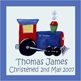 White Framed Personalised Picture BOY