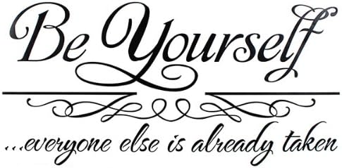 30*62cm Be Yourself Quote Removable PVC Wall Sticker Wallpaper 8030