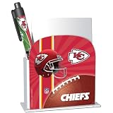 Kansas City Chiefs Stationery Desk Caddy with Matching Ballpoint Grip Pen - NFL (12019-QUN)