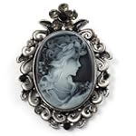 Broche & Pendentif Vintage Cam�e Cris...