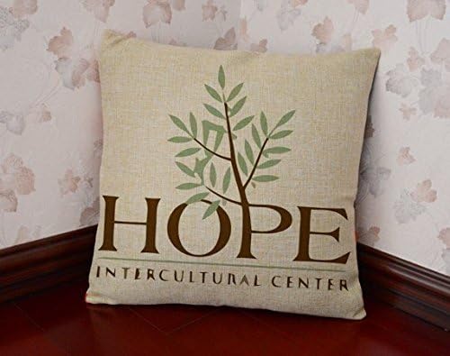 Amxstore Cotton Polyester Decorative Throw Pillow Cover Cushion Case Pillow Case,two side Hope tree Patten
